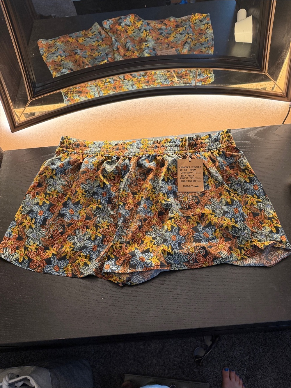 Toad&Co Floral High Rise Boho Travel Shorts Elastic Waist (NWT)
